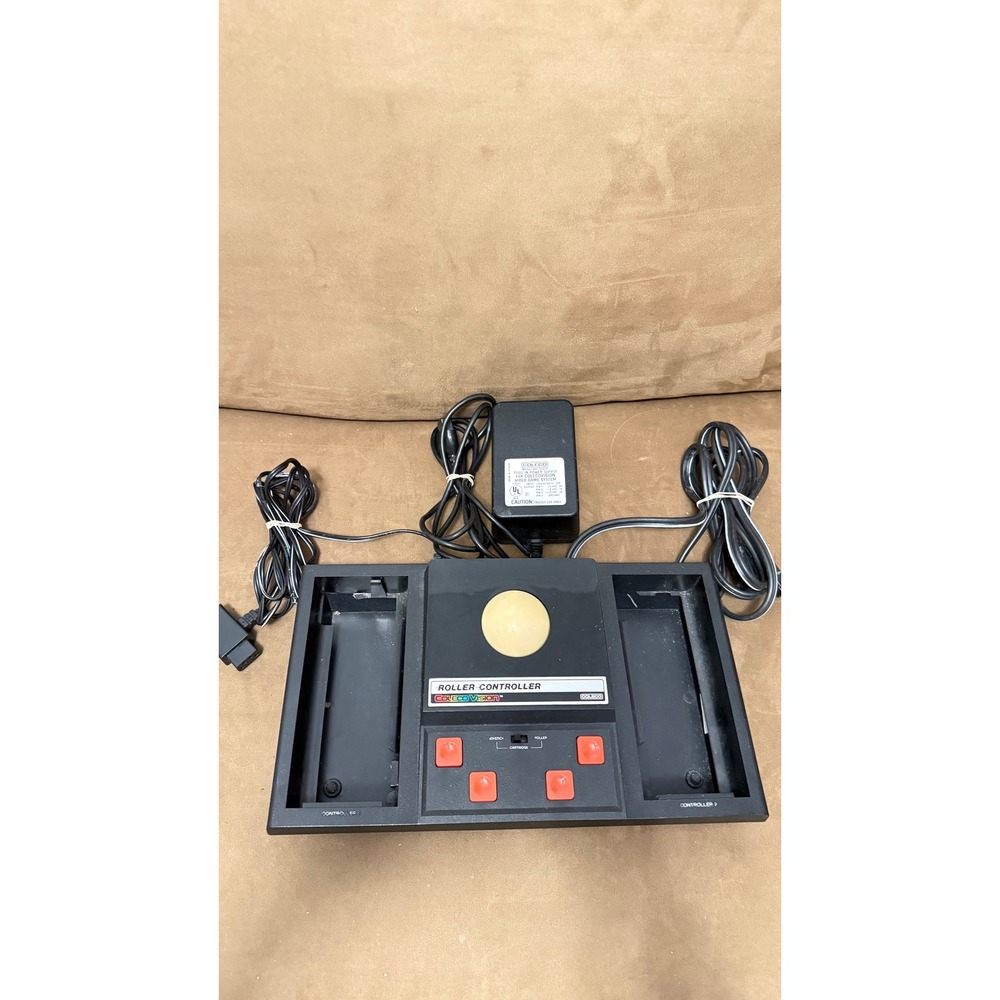 Vintage ColecoVision Roller Controller Trackball Accessory with Power Supply